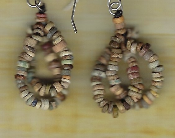 Ancient Egyptian Mummy Bead Earrings